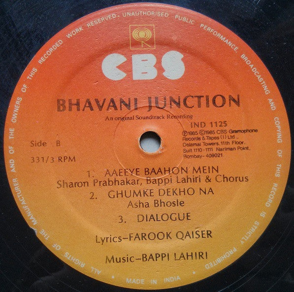 Bappi Lahiri, Farook Qaiser - Bhavani Junction (Vinyl)