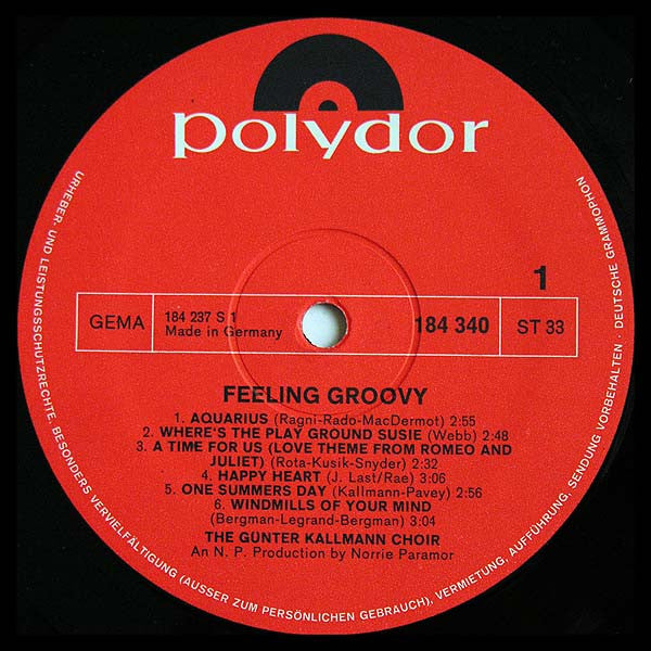 GÃ¼nter Kallmann Chor - Feeling Groovy (Vinyl) Image