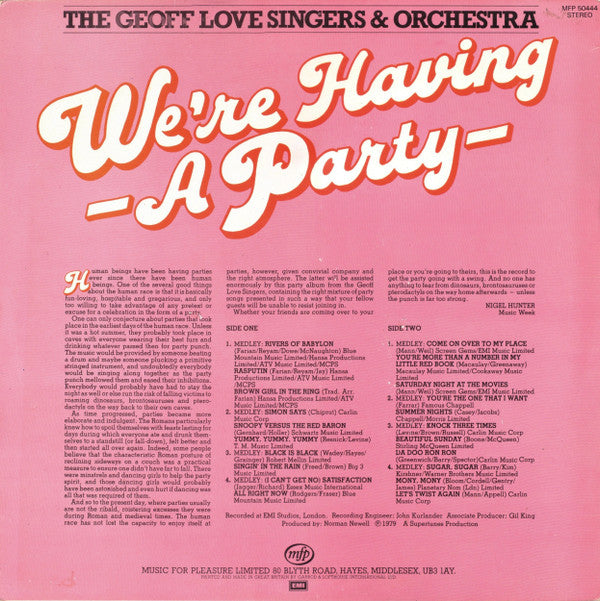 Geoff Love, His Orchestra & Singers - We're Having A Party (Vinyl)