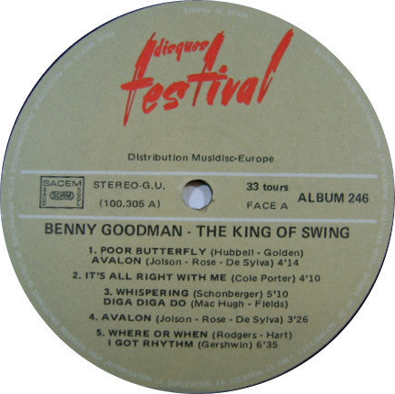 Benny Goodman - The King Of Swing (1958-1967 Era) (Vinyl) (2 LP) Image