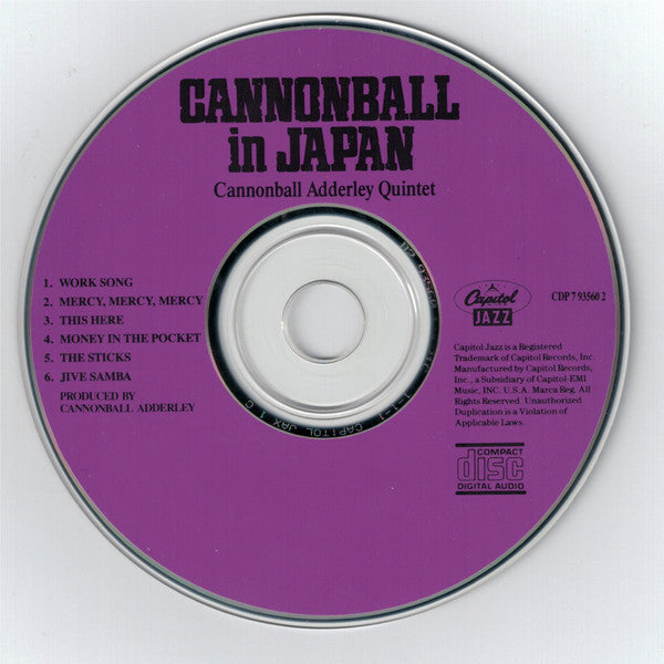 Cannonball Adderley Quintet, The - Cannonball In Japan (CD) Image