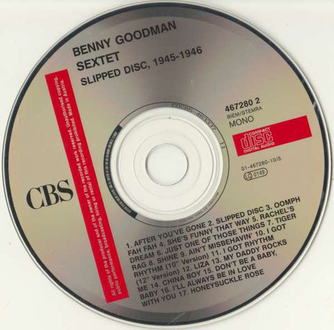 Benny Goodman Sextet - Slipped Disc, 1945-1946 (CD) Image