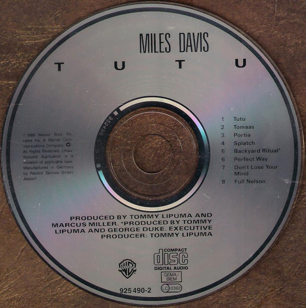 Miles Davis - Tutu (CD) Image