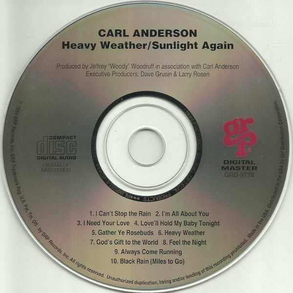Carl Anderson - Heavy Weather Sunlight Again (CD) | MusicCircle