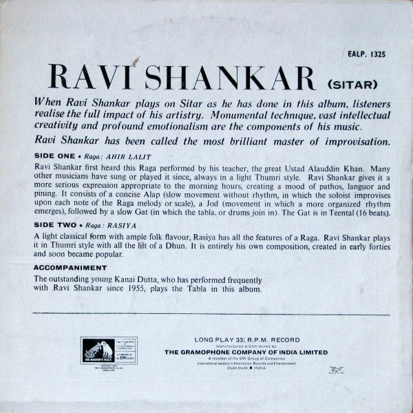 Ravi Shankar - Two RÄga Moods (Vinyl) Image