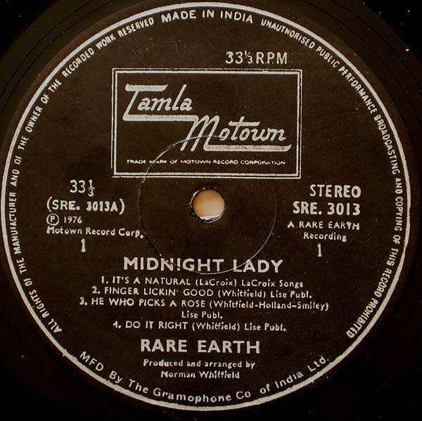 Rare Earth - Midnight Lady (Vinyl) Image