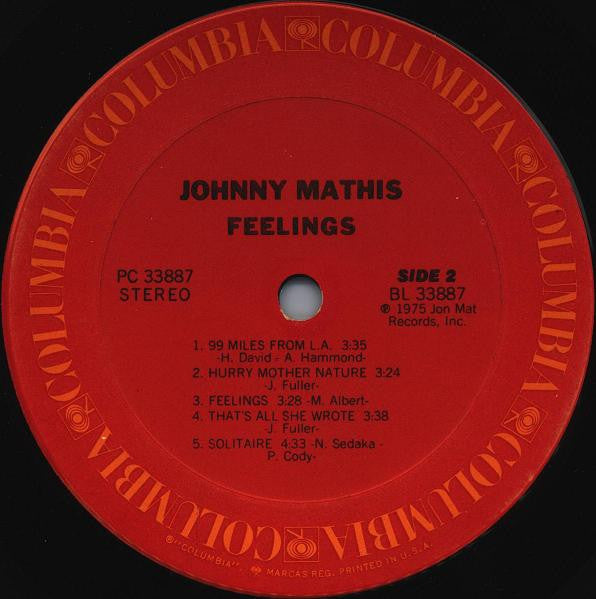 Johnny Mathis - Feelings (Vinyl) Image