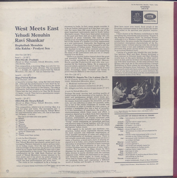 Yehudi Menuhin â€¢ Ravi Shankar - West Meets East (Vinyl) Image