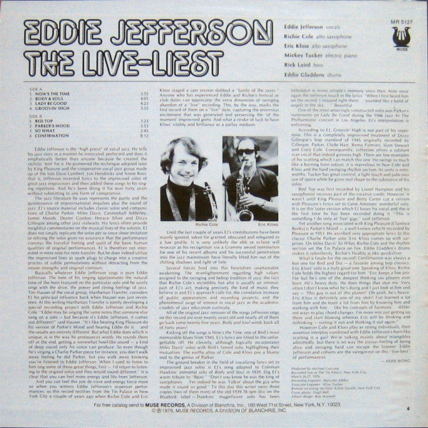 Eddie Jefferson - The Live-Liest (Vinyl)