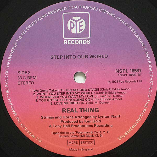 Real Thing, The - Step Into Our World (Vinyl)