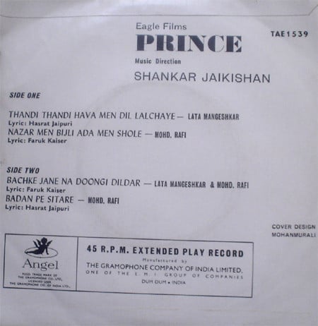 Shankar-Jaikishan - Prince (45-RPM)