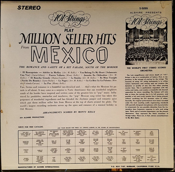 101 Strings - Million Seller Hits From Mexico (Vinyl) Image