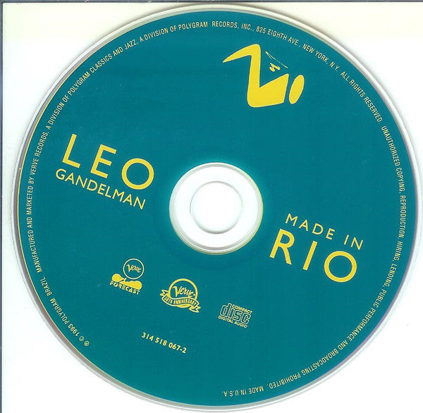 Leo Gandelman - Made In Rio (CD) Image