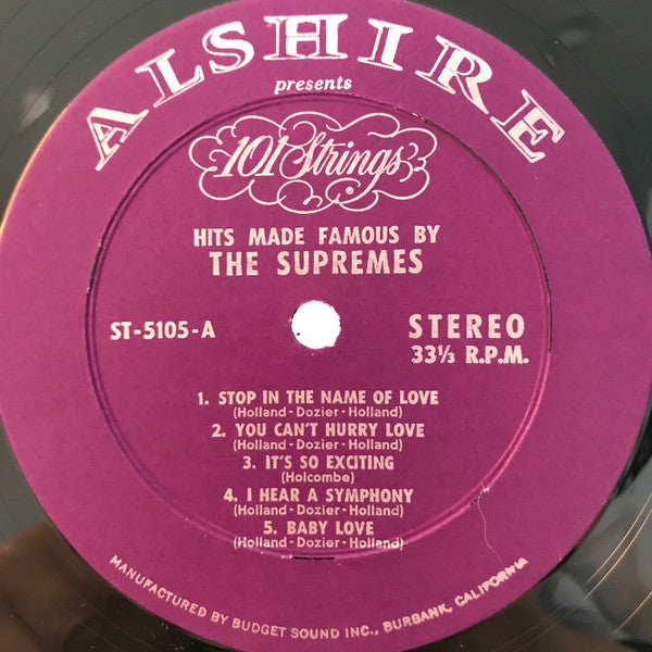 101 Strings - Featuring Hits Made Famous By The Supremes (Vinyl)