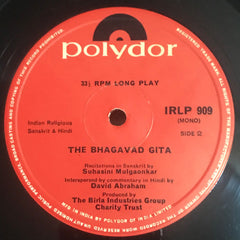 Suhasini Mulgaonkar, Mr. David Abraham, Yeshwant Dev, Chakravarti Rajagopalachari - The Bhagavad Gita (Vinyl)