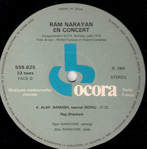 Ram Narayan - Ram Narayan En Concert (Vinyl) (2)