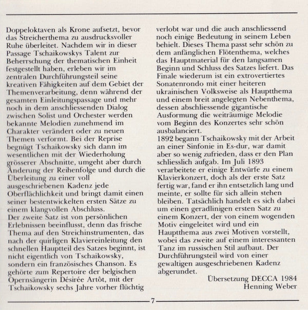 Pyotr Ilyich Tchaikovsky, Victoria Postnikova, Gennadi Rozhdestvensky - Piano Concertos Nos. 1 & 3 (CD) Image