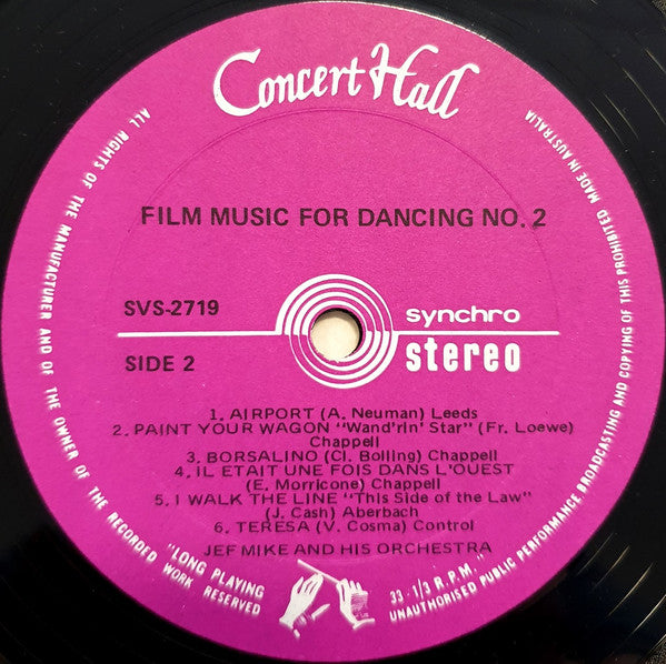 Jef Mike And His Orchestra - Film Music For Dancing No. 2 (Vinyl)