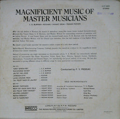 Y. S. Moolky - Magnificient Music Of Master Musicians (Vinyl) Image