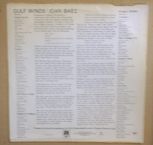 Joan Baez - Gulf Winds (Vinyl) Image