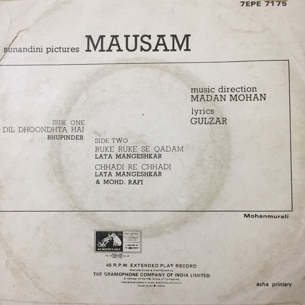 Madan Mohan - Mausam (45-RPM)