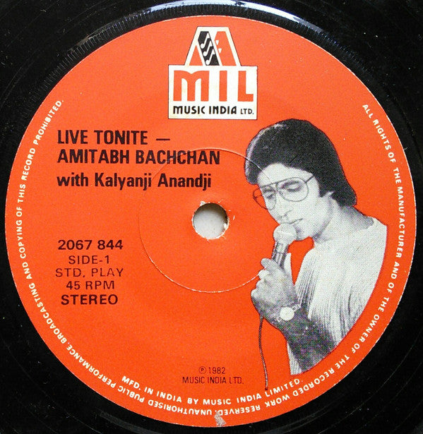 Amitabh Bachchan with Kalyanji-Anandji - Live Tonite Amitabh Bachchan (45-RPM)