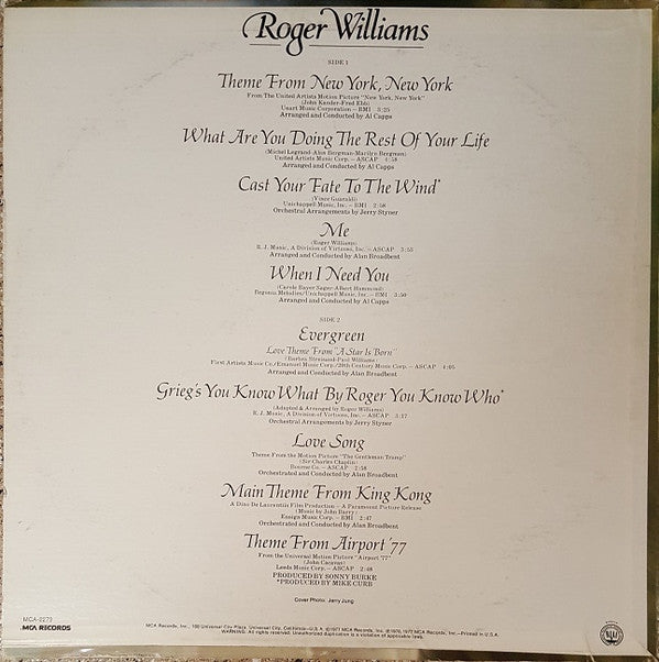 Roger Williams (2) - Evergreen (Vinyl) Image