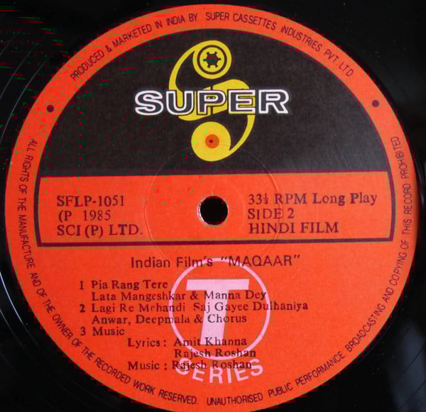 Rajesh Roshan, Amit Khanna - Maqaar (Vinyl)