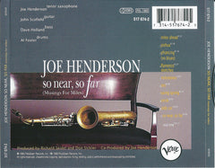 Joe Henderson - So Near, So Far (Musings For Miles) (CD) Image