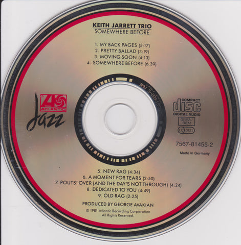 Keith Jarrett Trio - Somewhere Before (CD)