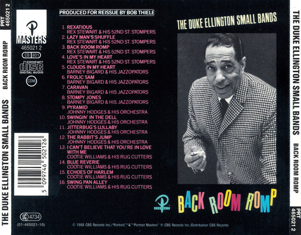 Duke Ellington - The Duke Ellington Small Bands: Back Room Romp (CD) Image