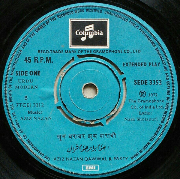 Aziz Nazan - Aziz Nazan Qawwal (Urdu) (45-RPM)