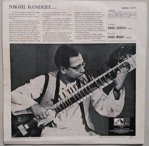 Nikhil Banerjee - Raga Soheni, Raga Megh (Vinyl)