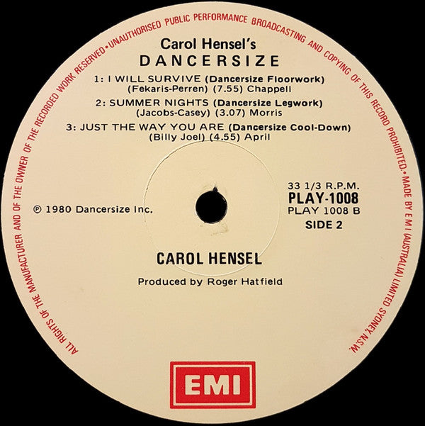 Carol Hensel - Dancersize (Vinyl)