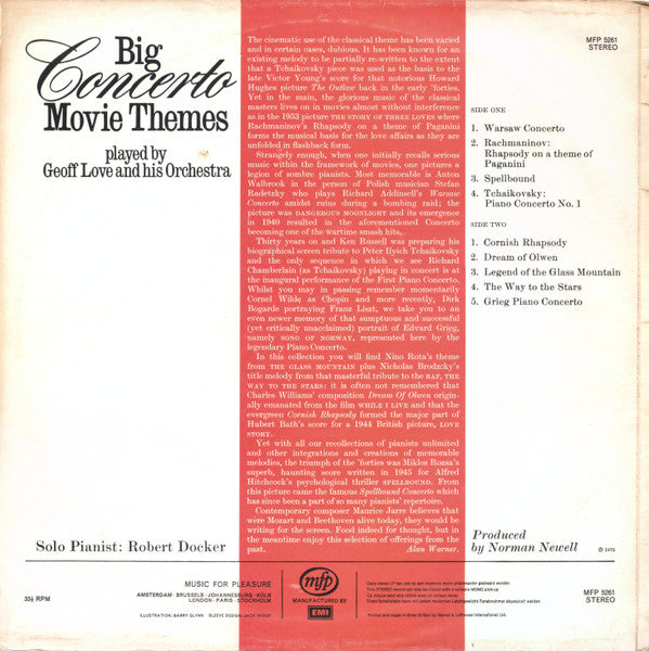 Geoff Love & His Orchestra - Big Concerto Movie Themes (Vinyl)