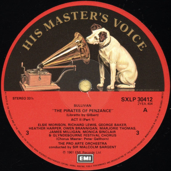 Gilbert & Sullivan, Glyndebourne Festival Chorus, Pro Arte Orchestra Of London, Sir Malcolm Sargent - The Pirates Of Penzance (Vinyl) (2 LP) Image