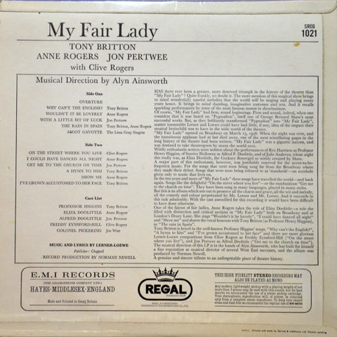 Tony Britton, Anne Rogers, Jon Pertwee With Clive Rogers - My Fair Lady (Vinyl)