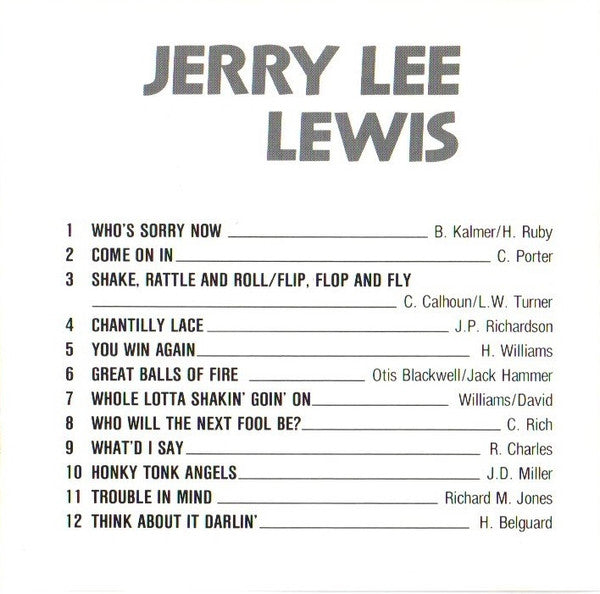 Jerry Lee Lewis - Live In Concert (CD) Image