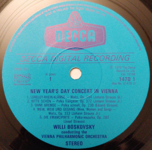 Wiener Philharmoniker, Willi Boskovsky - New Year's Day Concert In Vienna = Neujahrskonzert In Wien = Concert Du Nouvel An, A Vienne (Vinyl) (2 LP) Image