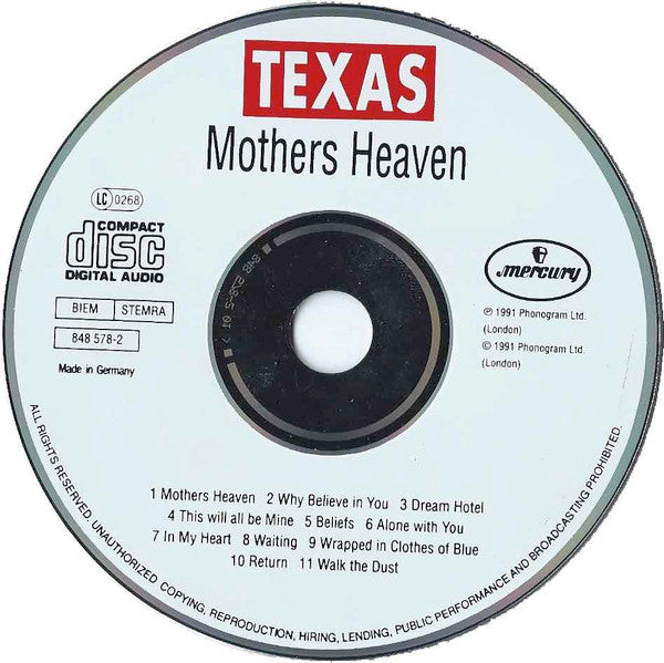 Texas - Mothers Heaven (CD)