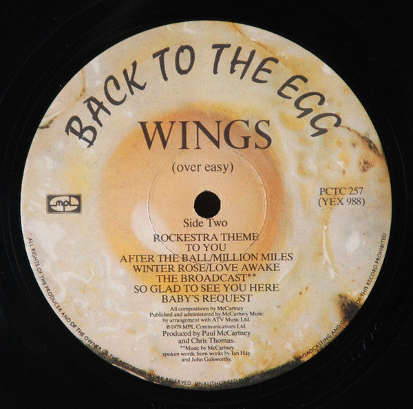 Wings (2) - Back To The Egg (Vinyl) Image