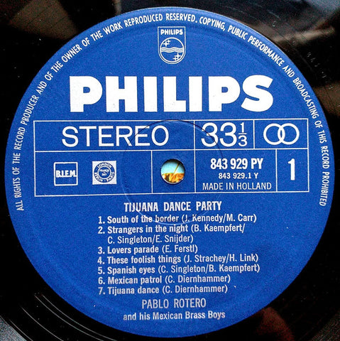 Pablo Rotero And His Mexican Brass Boys - Tijuana Dance Party (Vinyl)