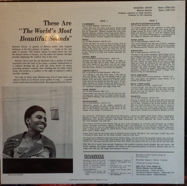 Miriam Makeba - Makeba Sings! (Vinyl) Image