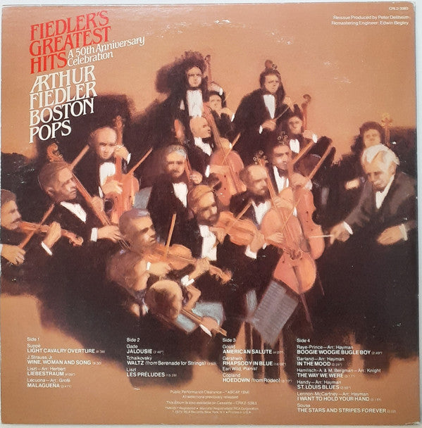 Arthur Fiedler, Boston Pops Orchestra, The - Fiedler's Greatest Hits A 50th Anniversary Celebration (Vinyl) (2 LP) Image