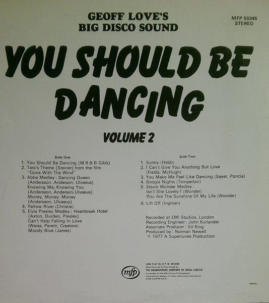 Geoff Love's Big Disco Sound - You Should Be Dancing - Volume 2 (Vinyl) Image