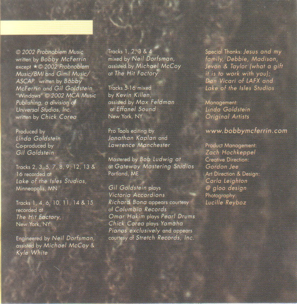 Bobby McFerrin - Beyond Words (CD) Image