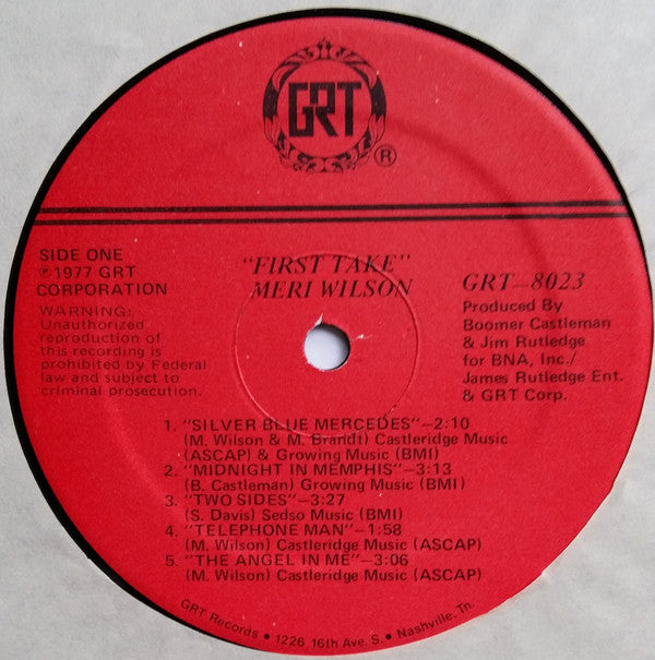 Meri Wilson - First Take (Vinyl) Image