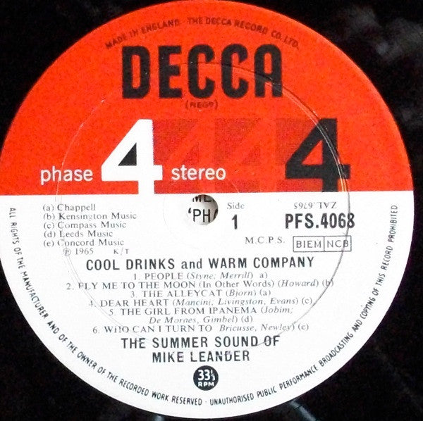 Mike Leander And His Orchestra - Cool Drinks And Warm Company (Vinyl) Image