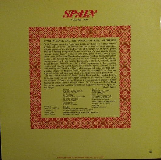 Stanley Black And London Festival Orchestra, The - Spain Volume Two (Vinyl) Image