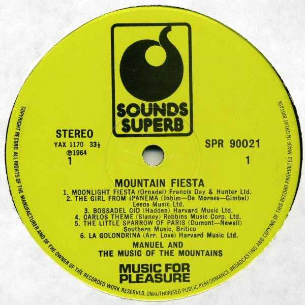 Manuel And His Music Of The Mountains - Mountain Fiesta (Vinyl)